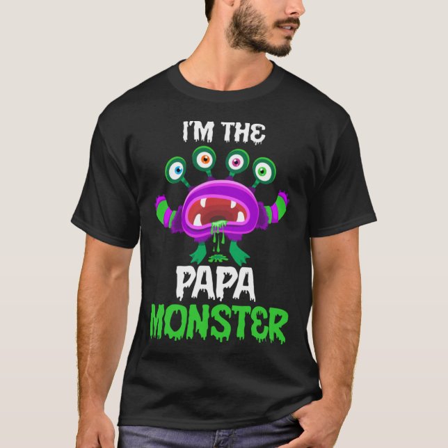 Camiseta I m The Papa Monster Matching Family Halloween (Anverso)