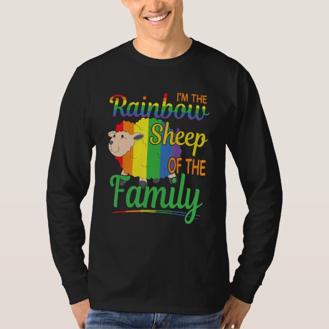 Camiseta I m The Rainbow Sheep In The Family Lgbtq Pride Qu (Anverso)