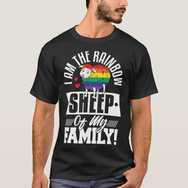 Camiseta I m The Rainbow Sheep Of My Family Gif Gay Pride L (Anverso)