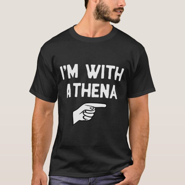 Camiseta I’m With Athena Funny Halloween Matching Costume  (Anverso)