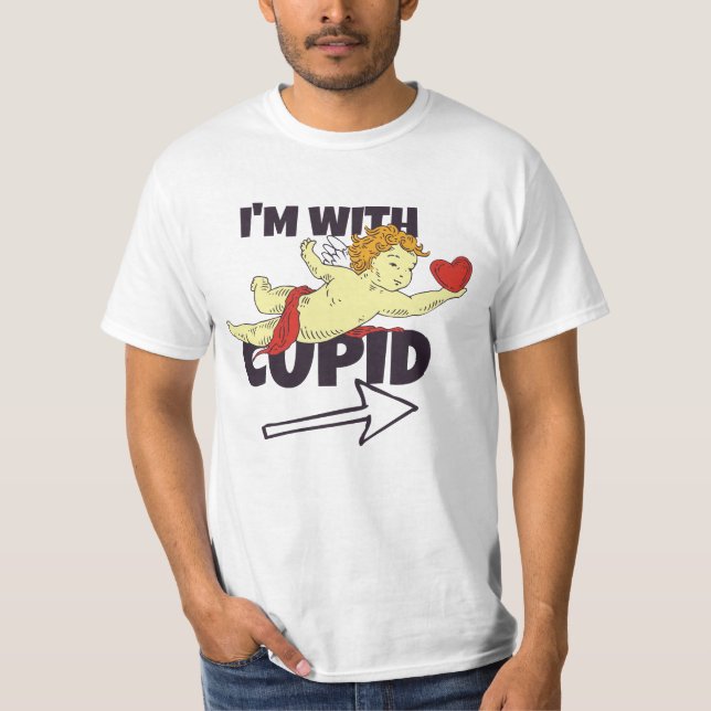 Camiseta I´m with cupid Armor heart Valentine Gift (Anverso)