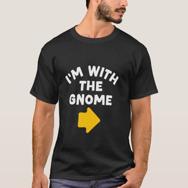 Camiseta I m with the Gnome Simple Last Minute Halloween Co (Anverso)