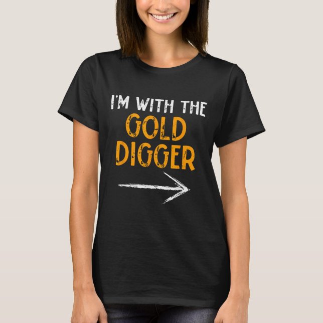 Camiseta I’m With The Gold Digger Halloween Matching Couple (Anverso)