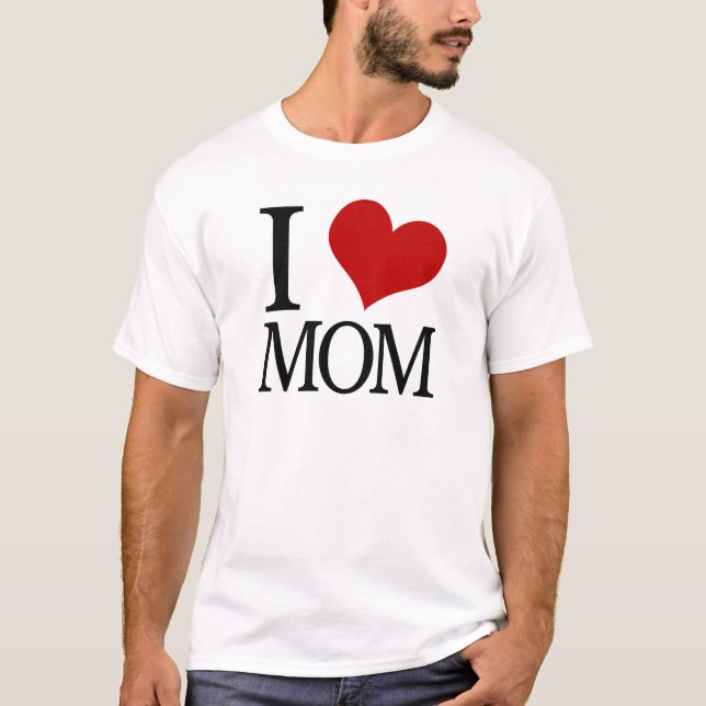 Camiseta I mamá del corazón (mamá del amor de I) (Anverso)