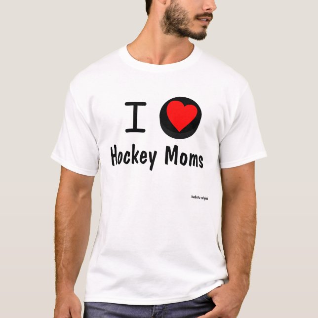 Camiseta I mamáes del hockey del corazón (Anverso)