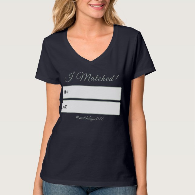 Camiseta “I Matched!” Personalized Residency Match Day (Anverso)