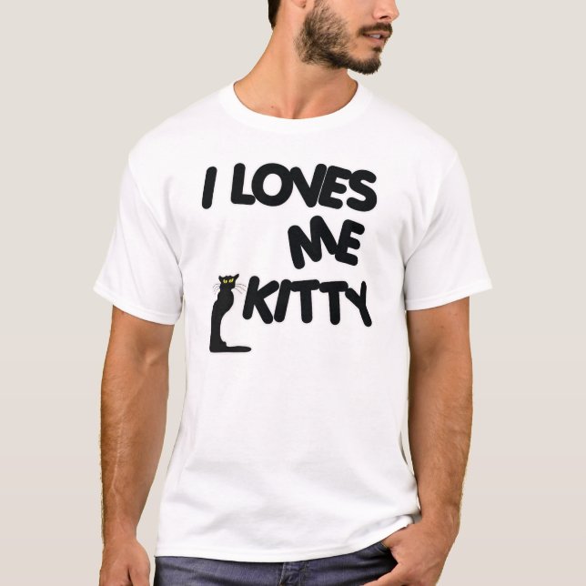 Camiseta I me ama gatito (Anverso)