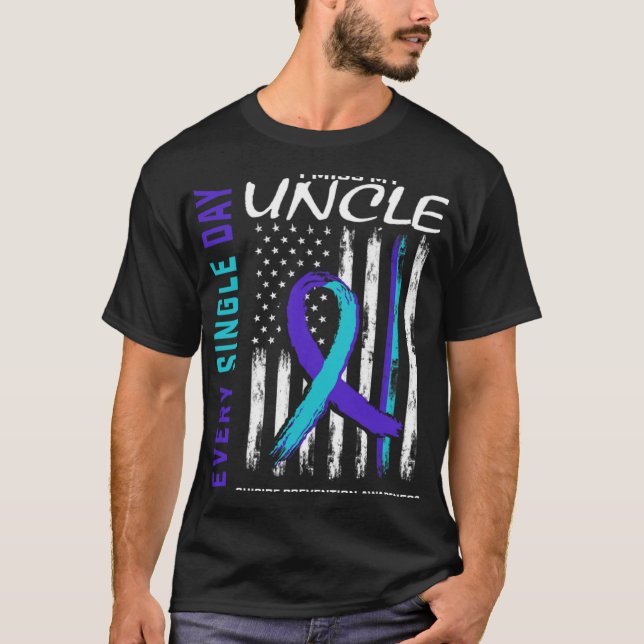Camiseta I Miss My Uncle Suicide Awareness Prevention Ameri (Anverso)