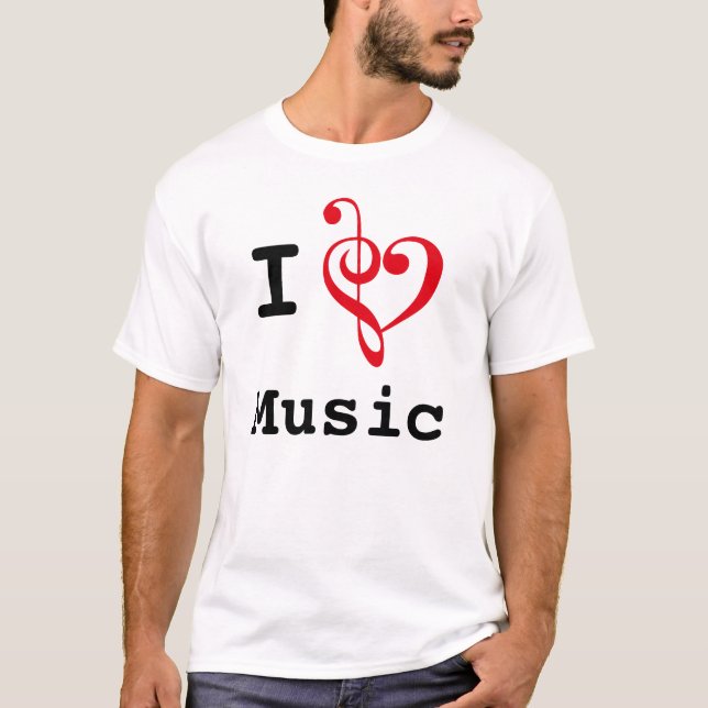 Camiseta I música del corazón (estilo original) (Anverso)