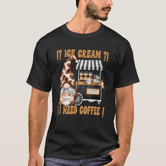 Camiseta I Need Coffee Dad Saying For Men Grumpy Gnome Gran (Anverso)