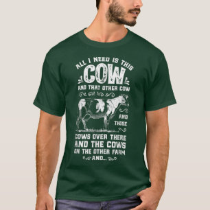 Camiseta I Need Is This Cow Funny Farmer Women Men Dairy Fa
