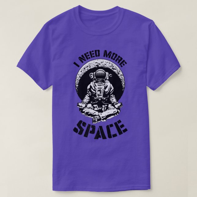 Camiseta I Need More Space Yoga Astronaut Funny Retro Scien (Diseño del anverso)