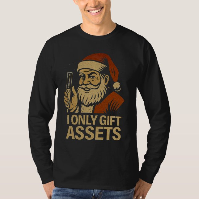 Camiseta I Only Gift Assets™ Crypto Santa Web3 Holiday Drop (Anverso)