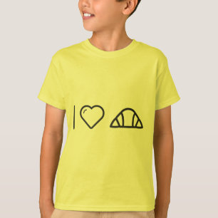 Camiseta I panes del Croissant del corazón