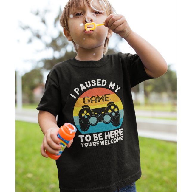Camiseta I Paused my Name To be Here Gamer (Subido por el creador)