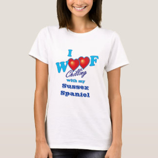 Camiseta I perro de aguas de Sussex del tejido