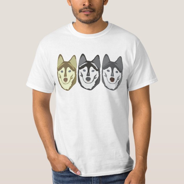 Camiseta ¡I perros esquimales del corazón! (Anverso)