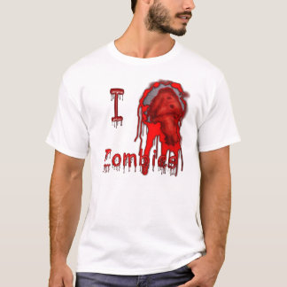 Camiseta I piel ligera de los zombis del corazón