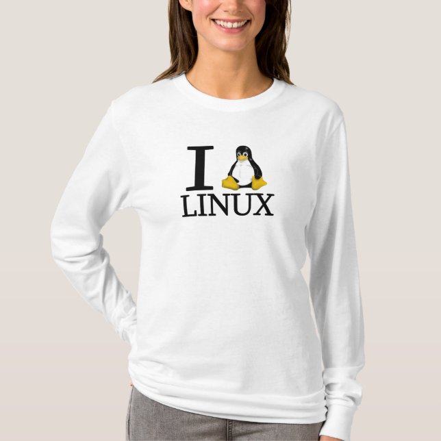 Camiseta I pingüino Linux 2 (Anverso)