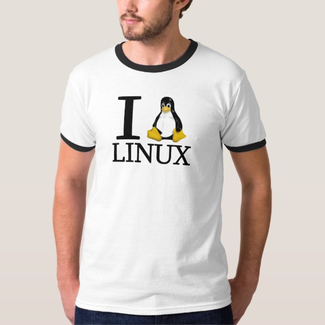 Camiseta I pingüino Linux 2 (Anverso)