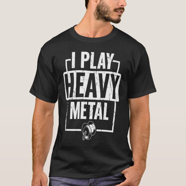 Camiseta I Play Heavy Metal Percussion Cymbals Player (Anverso)