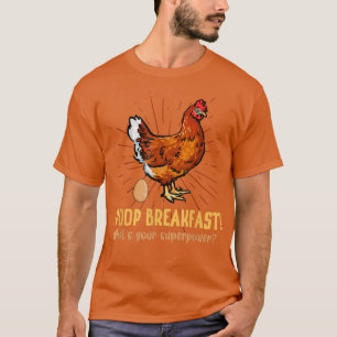 Camiseta I Poop Breakfast Chicken Lover Poultry Farm