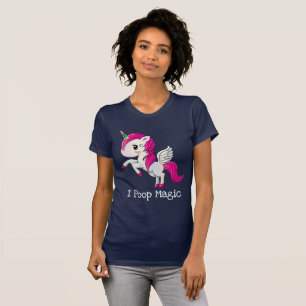 Camiseta I Poop Magic Funny Unicorn Dice