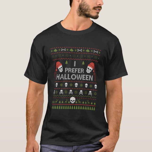 Camiseta I Prefer Halloween Ugly (Anverso)