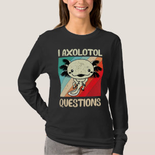 Camiseta I Pregunta Axolotl Divertido Retro venado Axolotl 