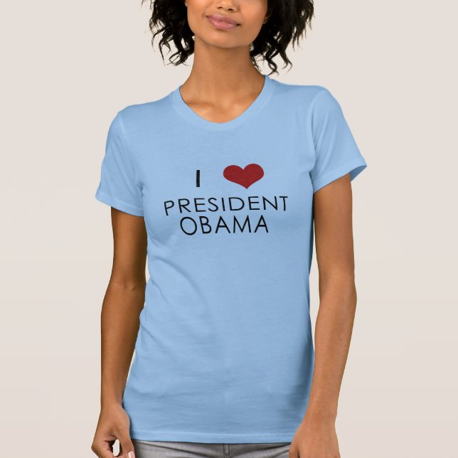 Camiseta ¡I presidente Obama Caps del corazón! (Anverso)