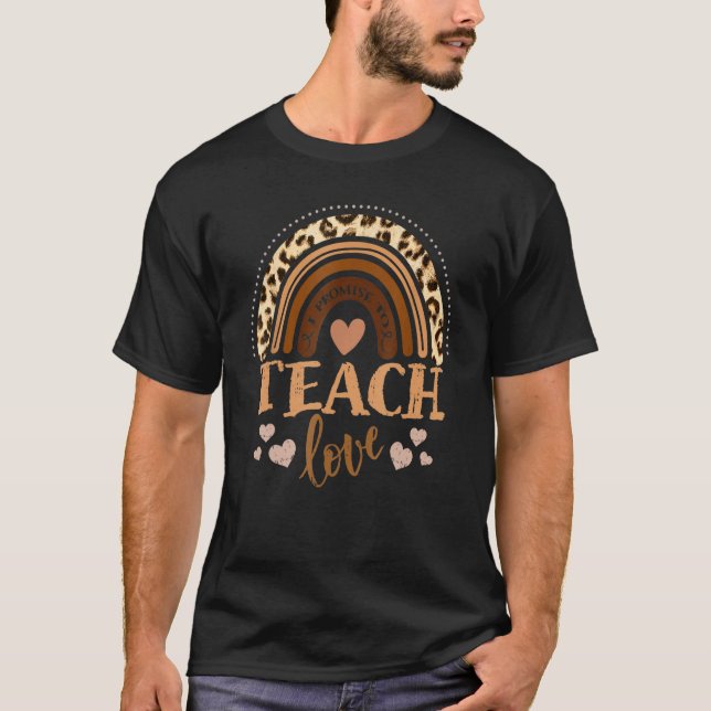 Camiseta I Promise To Teach Love Black History Valentines T (Anverso)