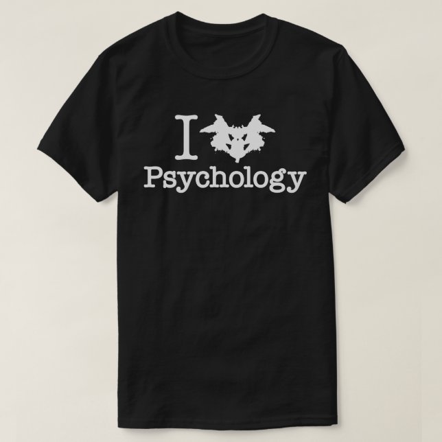 Camiseta I psicología del corazón (mancha de tinta de (Diseño del anverso)