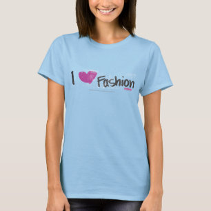 Camiseta I púrpura de la moda del corazón