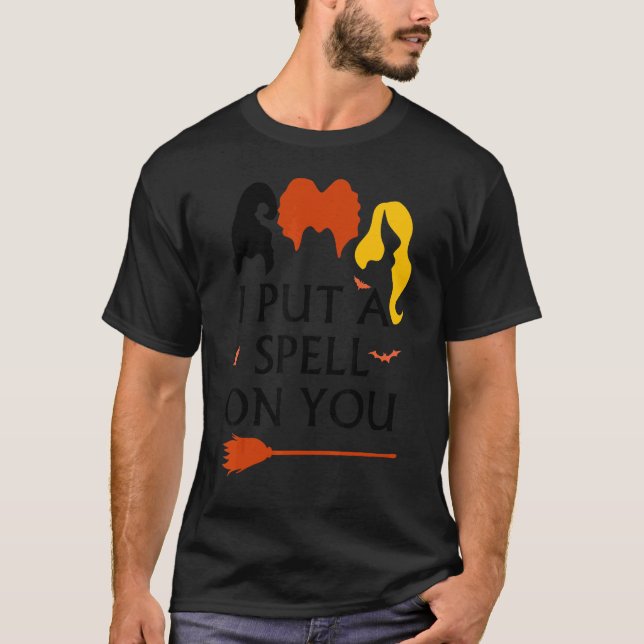 Camiseta I Put Spell On You Witch Sisters Halloween Quote (Anverso)