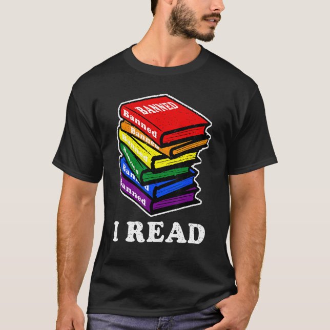Camiseta I Read Banned Books Gay Pride LGBT I m With The Ba (Anverso)