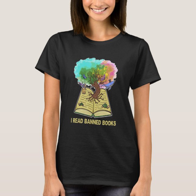 Camiseta I Read Banned Books I Survived Reading Banned Book (Anverso)