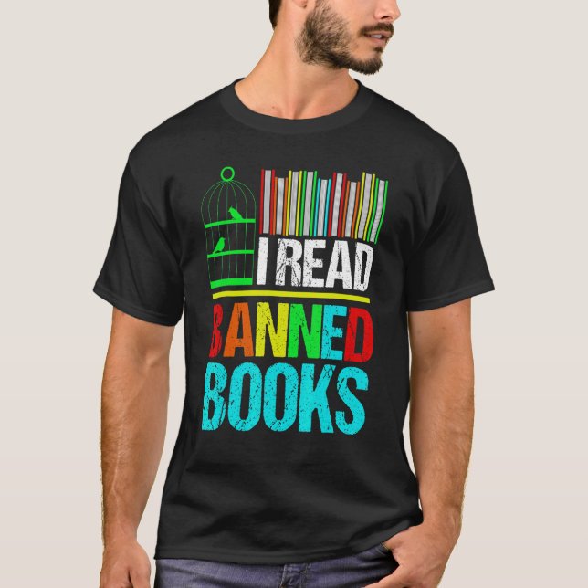 Camiseta I Read Banned Books Reading Library (Anverso)