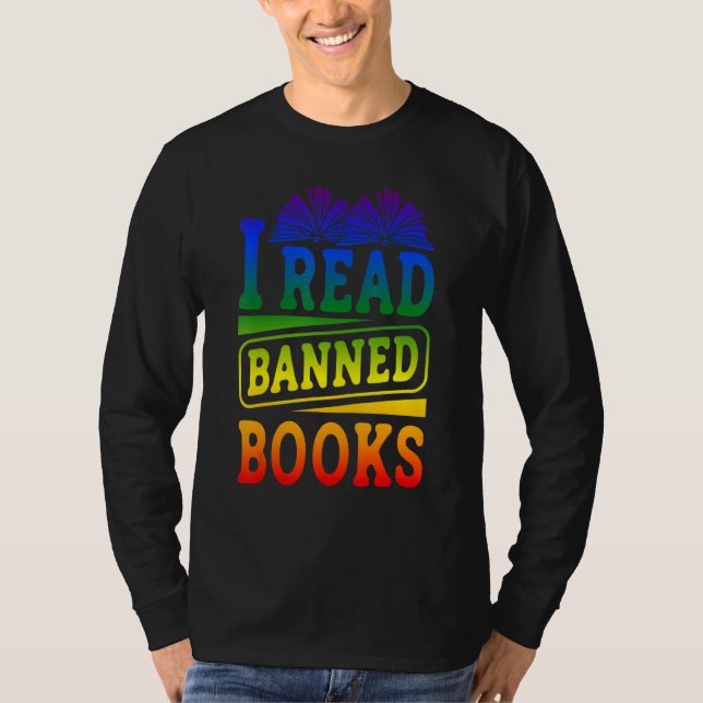 Camiseta I Read Banned Books Reading Library 1 (Anverso)