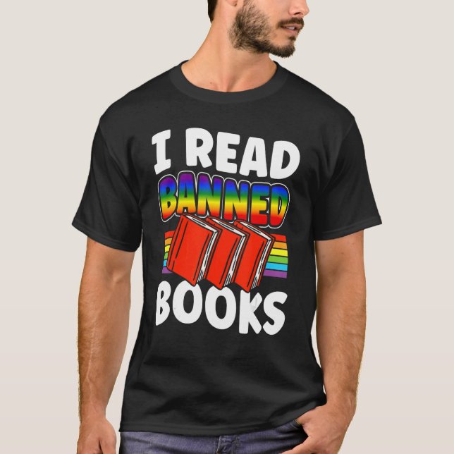 Camiseta I Read Banned Books Reading Library 4 (Anverso)