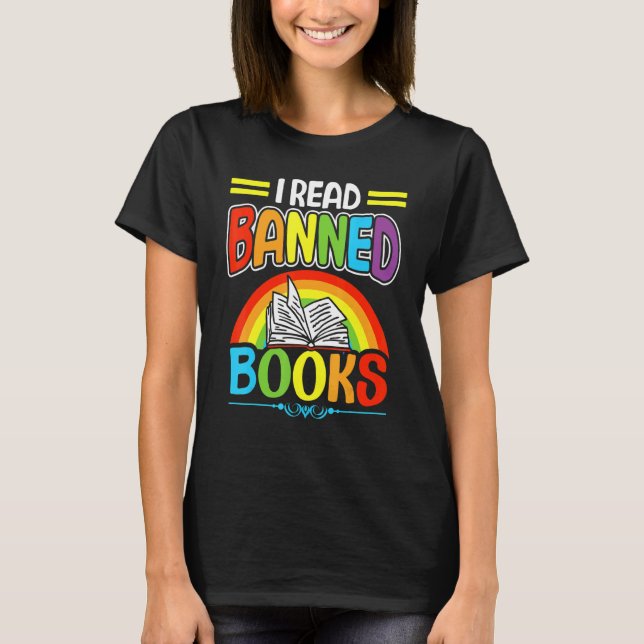 Camiseta I Read Banned Books Reading Library 5 (Anverso)