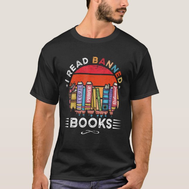 Camiseta I Read Banned Books Week Librarian Freedom Reader (Anverso)