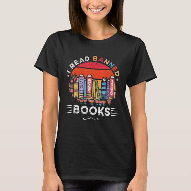 Camiseta I Read Banned Books Week Librarian Freedom Reader (Anverso)