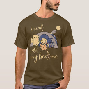 Camiseta I Read Past My Bedtime Cute Kawaii Girl Women Book