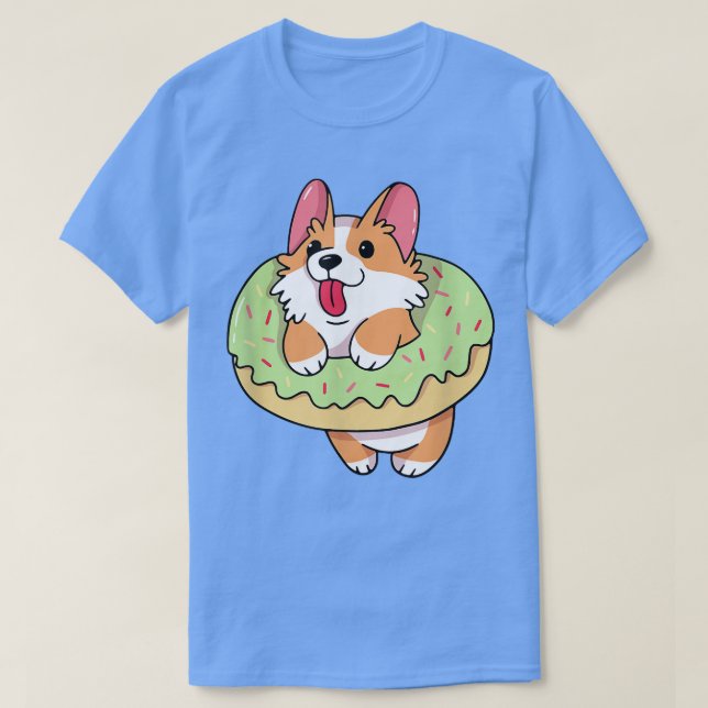 Camiseta I Really Like Corgi and Donut , Funny Cute Corgi  (Diseño del anverso)