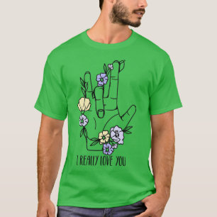 Camiseta I really love you hand sign