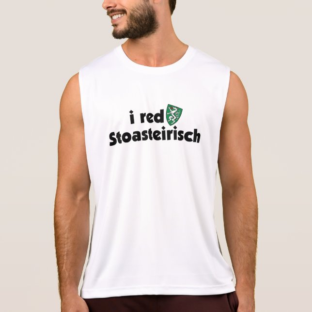 Camiseta I red Stoasteirisch Steiermark Österreich Dialekt (Anverso)