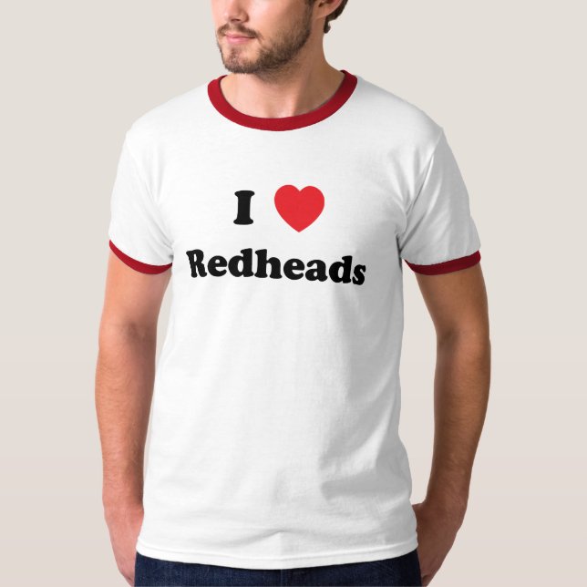 Camiseta I Redheads del corazón (Anverso)
