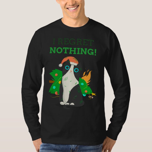 Camiseta I Regret Nothing Christmas Cat Perfect (Anverso)