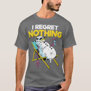 Camiseta I Regret Nothing Funny Snowball Fight Snowman Snow