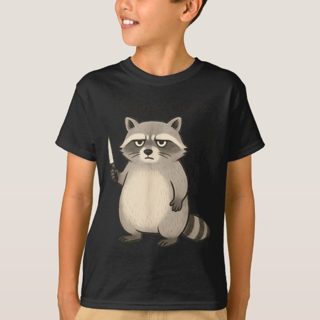 Camiseta I Require Snacks Funny Mpy Raccoon Trash Meme Snac (Anverso)